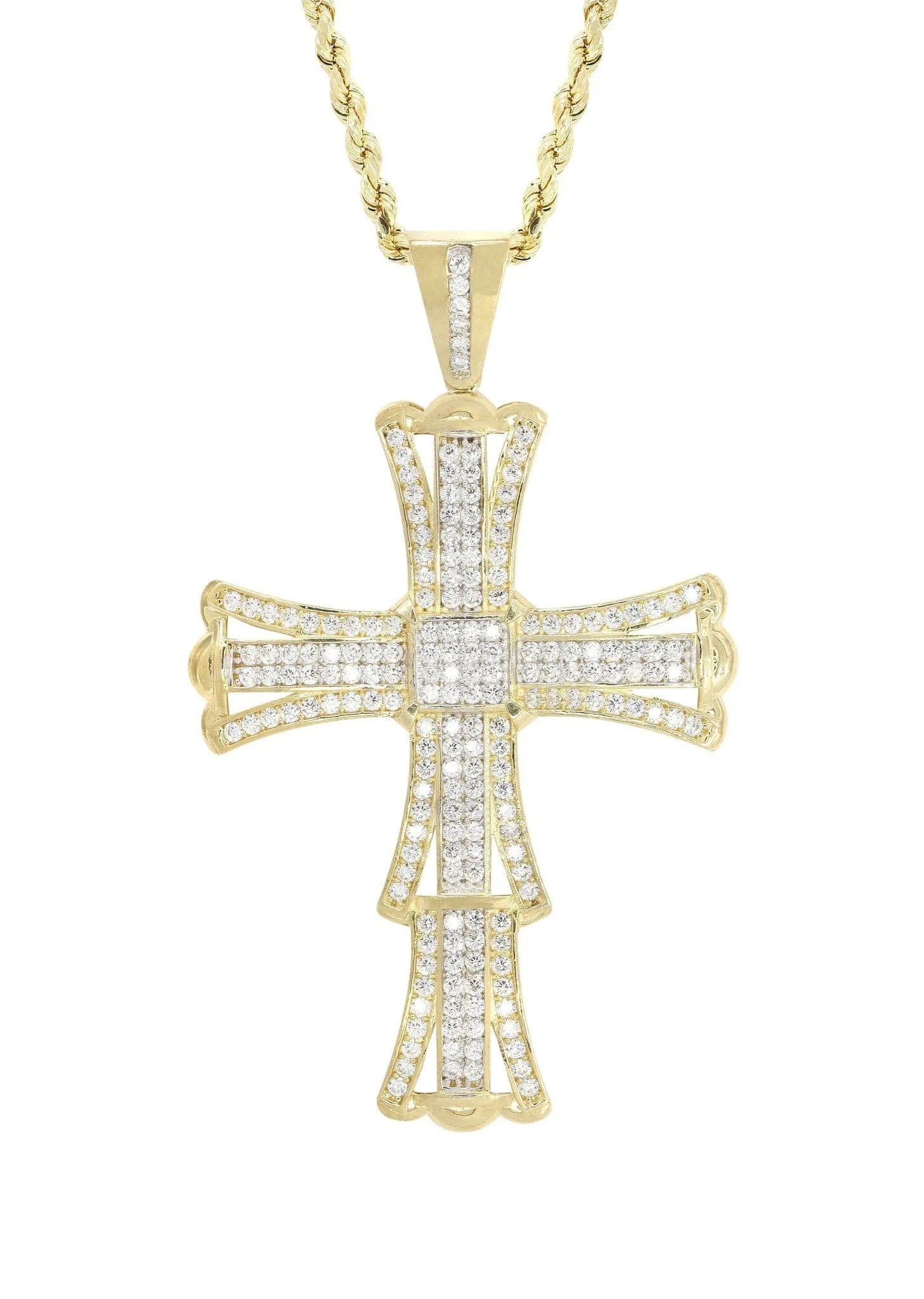 10K Yellow Gold Cross Necklace | Appx. 19 Grams