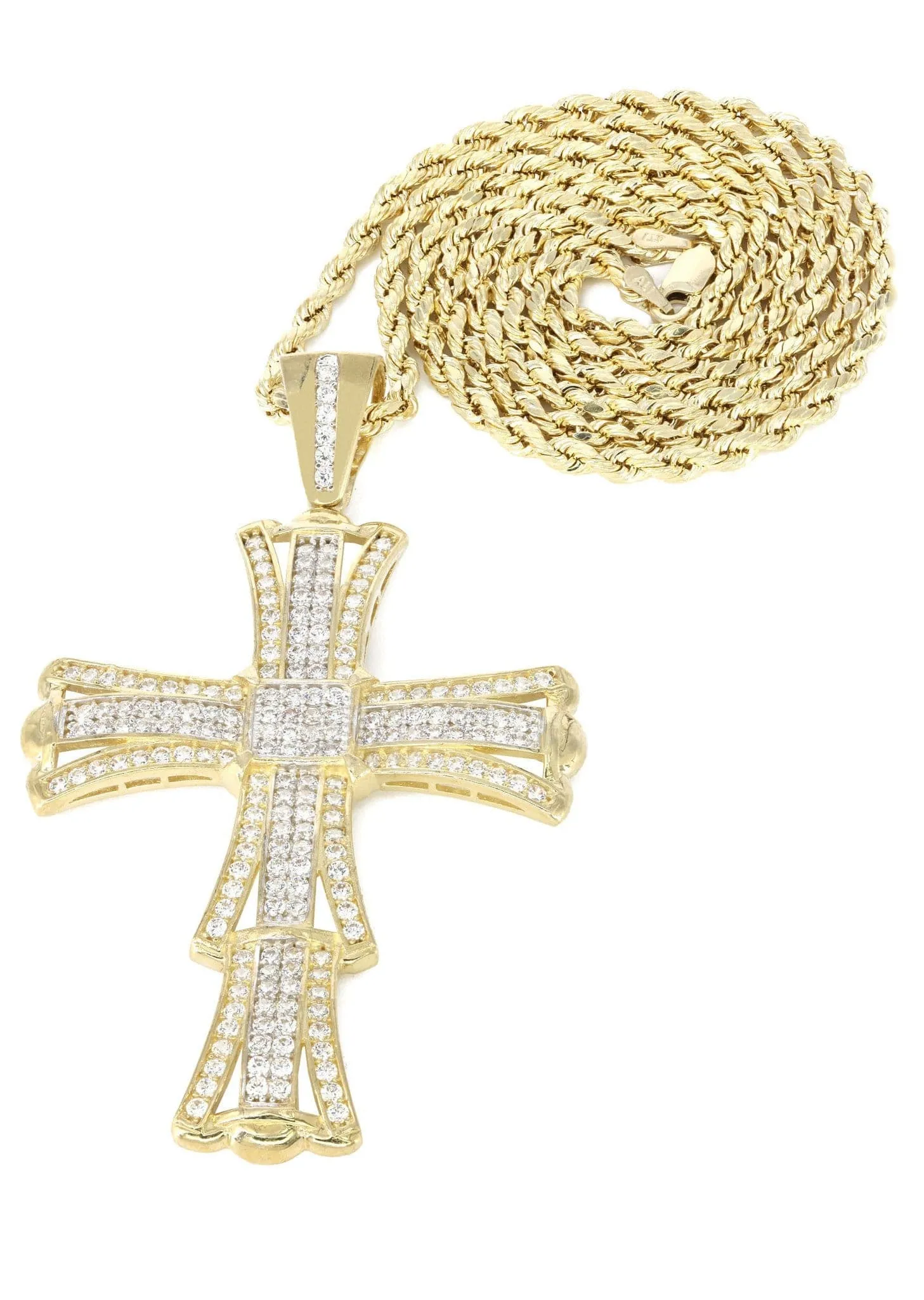 10K Yellow Gold Cross Necklace | Appx. 19 Grams