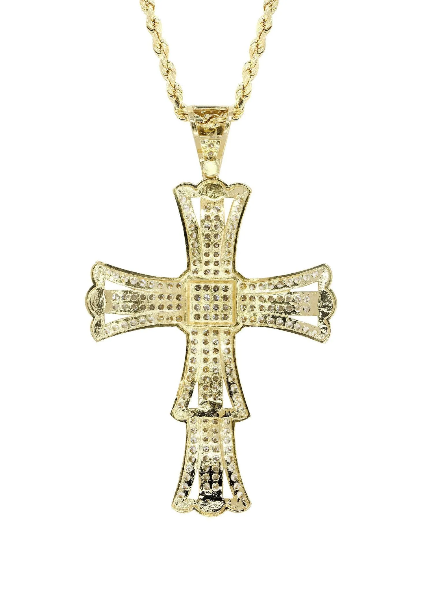 10K Yellow Gold Cross Necklace | Appx. 19 Grams