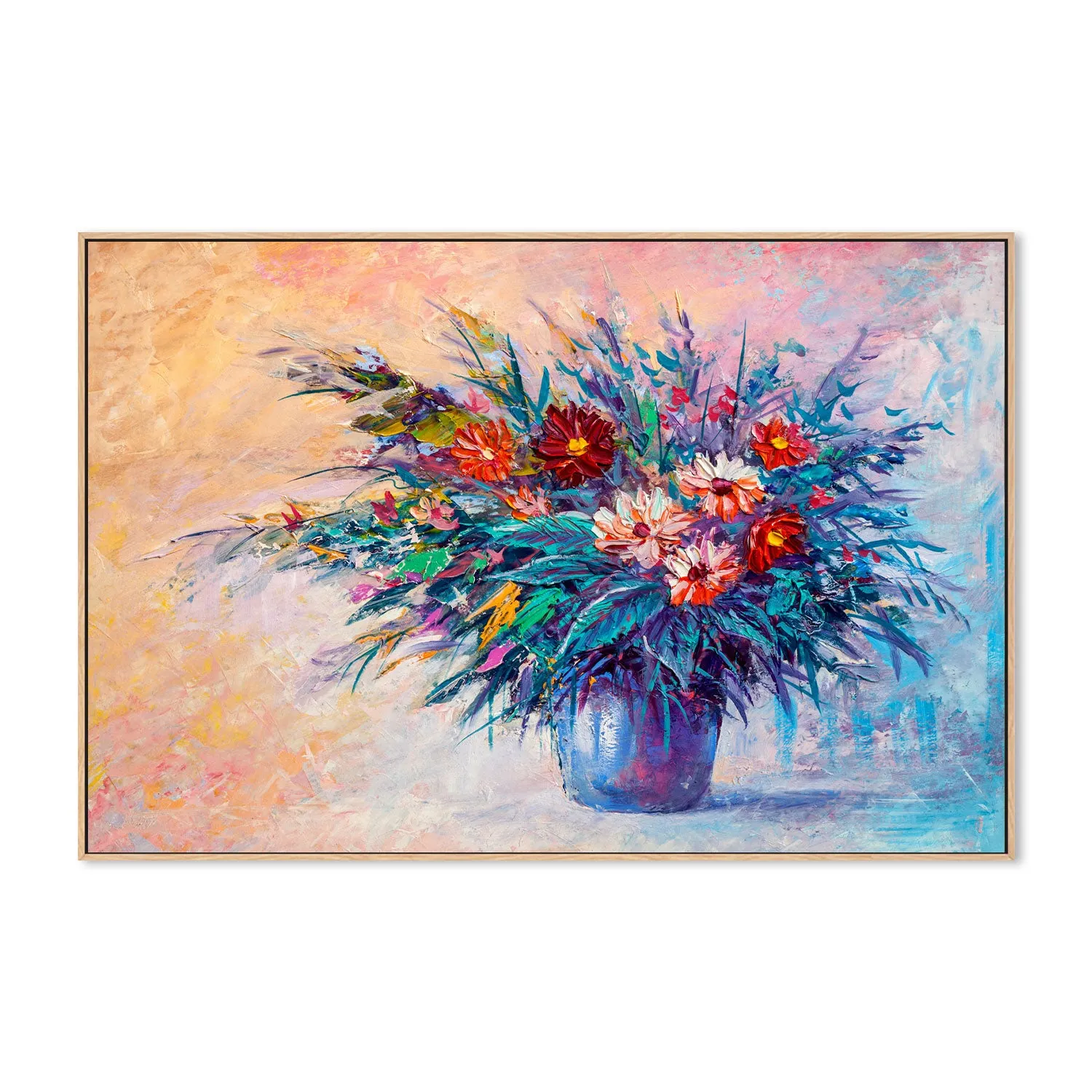 A Bright Arrangement, Hand-Painted Canvas