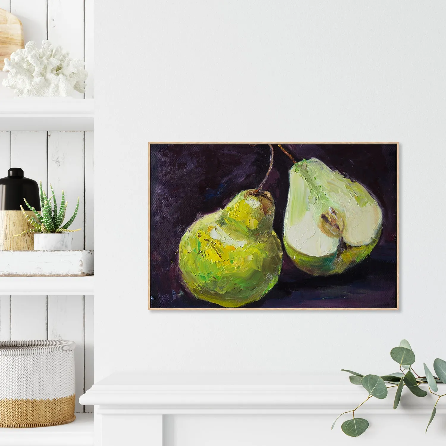 A Pair of Pears, Hand-Painted Canvas