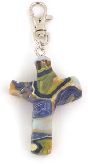 Abalone Clay Cross Clip