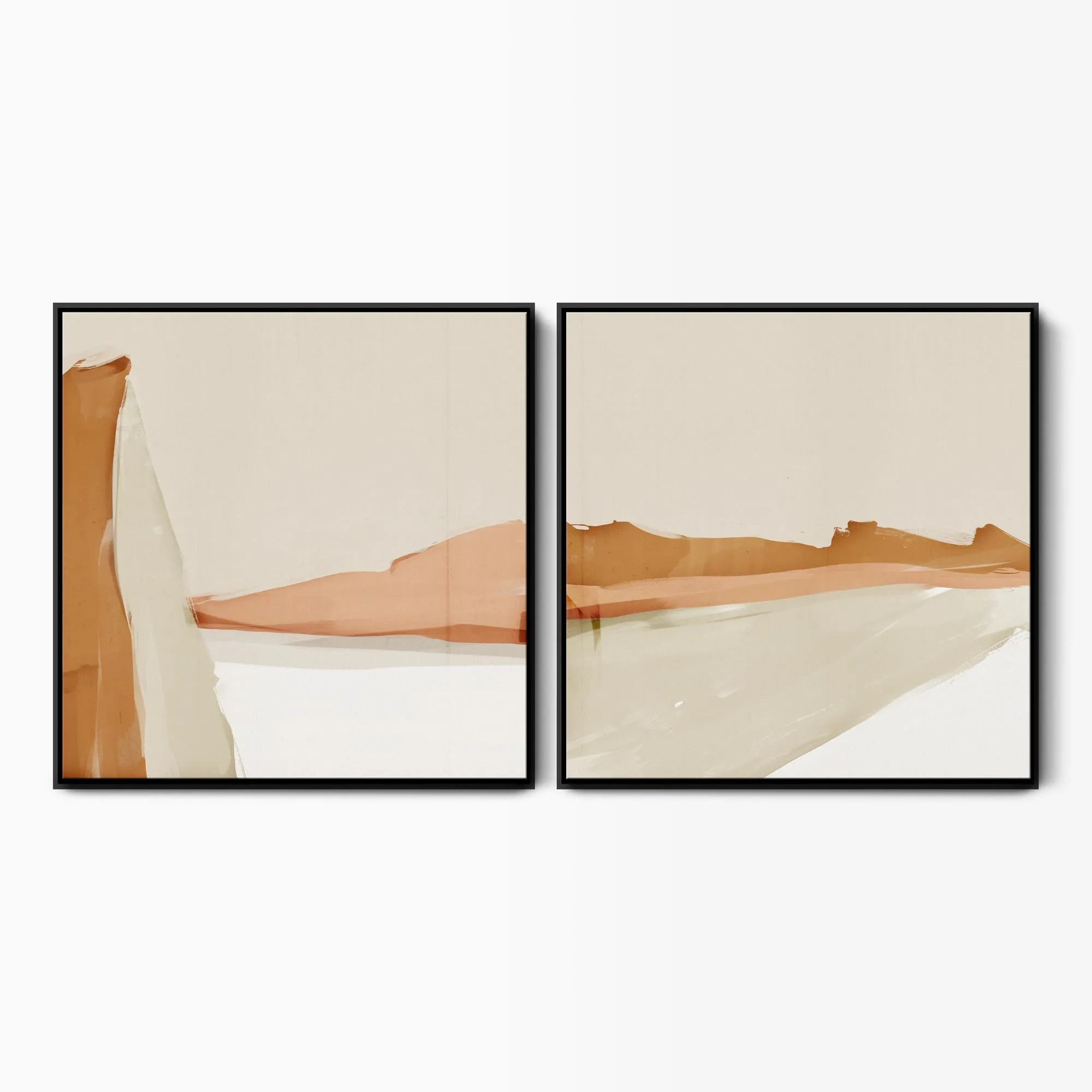 Abstract Desert Landscape Framed Canvas Set