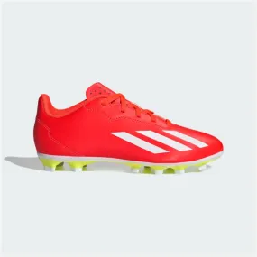 Adidas X Crazyfast Club Flexible Ground Kids Unisex Football Shoes (4-7 year) -Solar Red/Cloud White/Team Solar Yellow 2