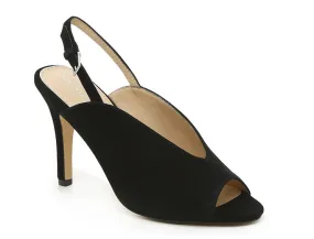 ADRIENNE VITTADINI Women's  •Geren•  Sling-back Pump Black Kid Suede