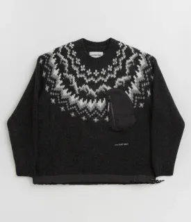 and wander Lopi Knit Sweatshirt - Black