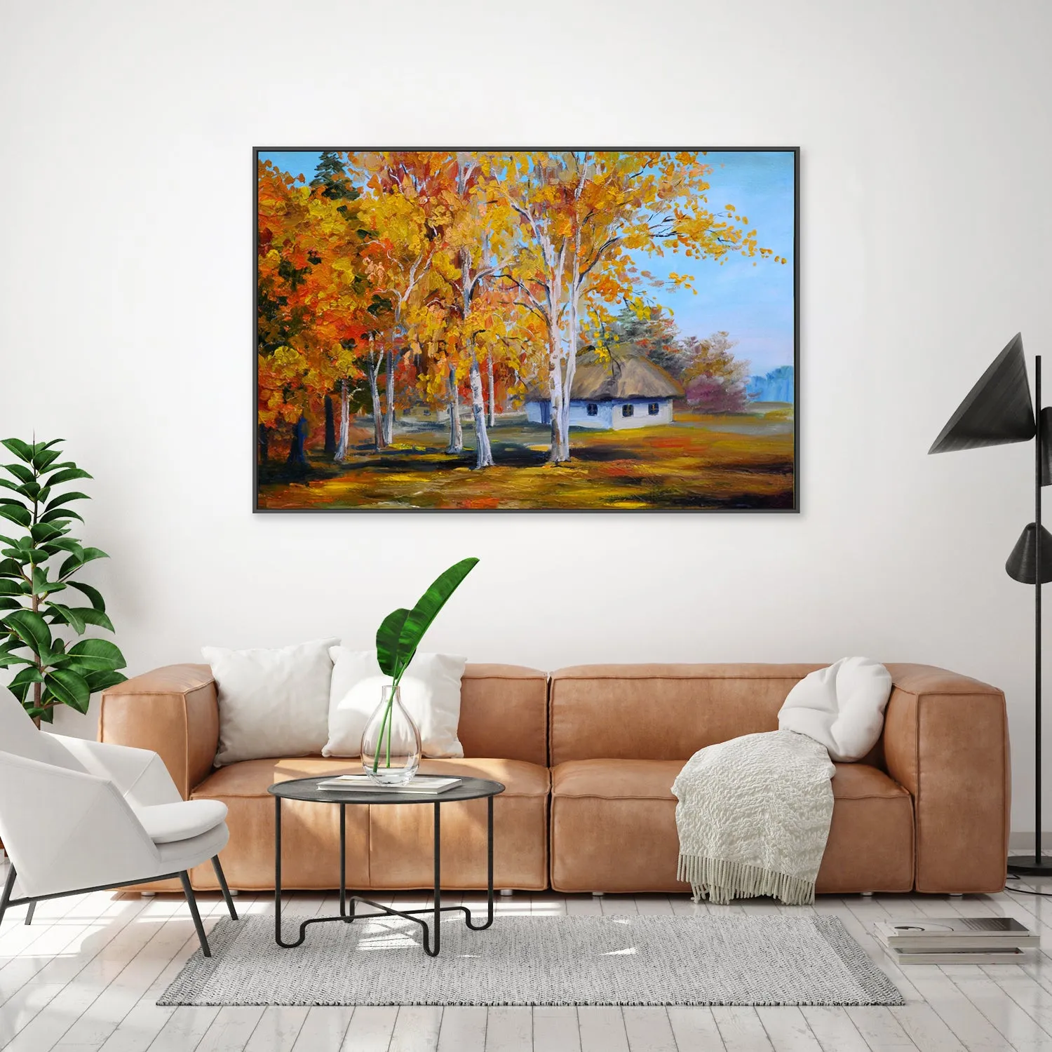 Autumn Leaves, Style A, Hand-Painted Canvas