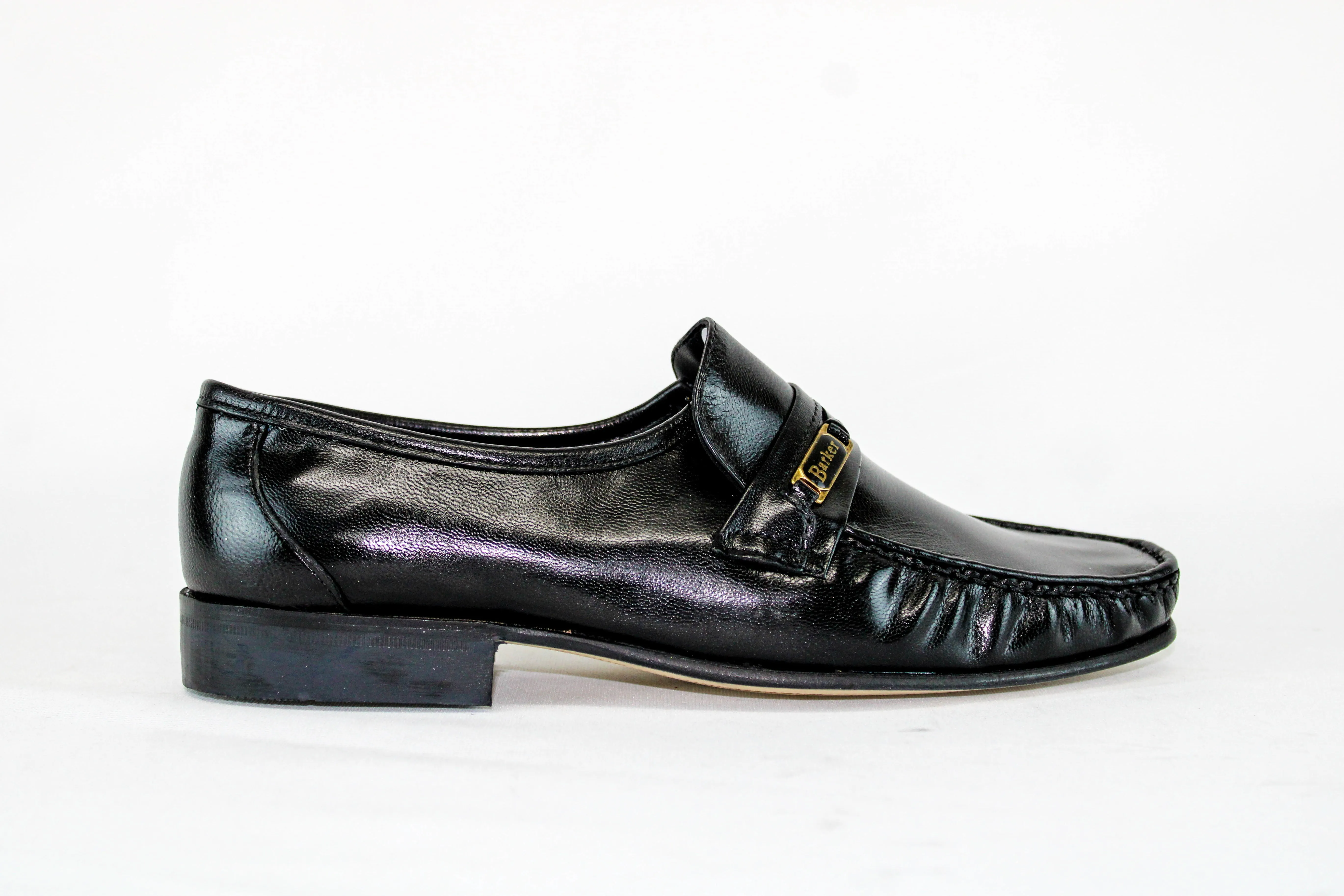 Barker August Black Leather Mocassin