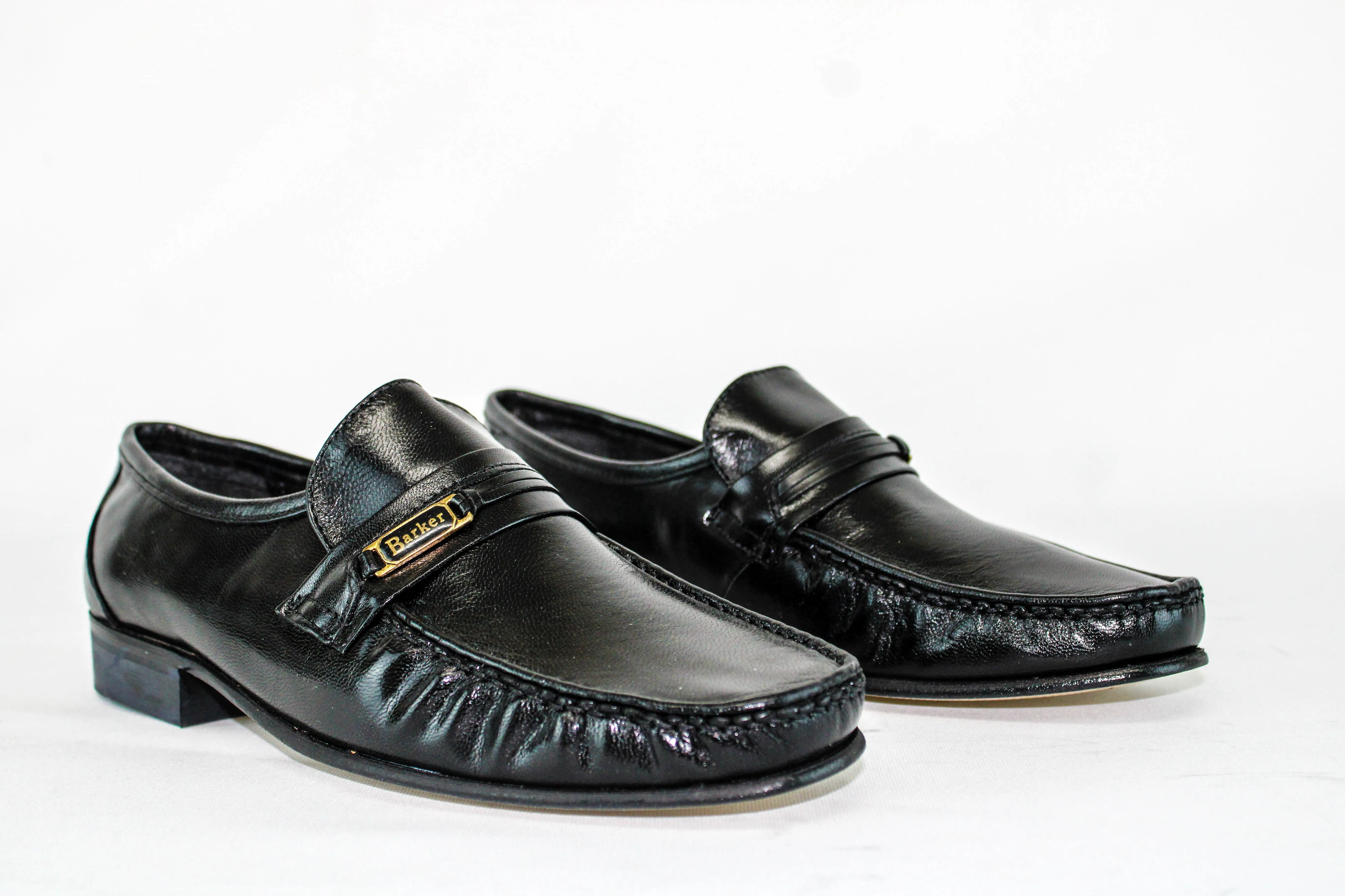 Barker August Black Leather Mocassin