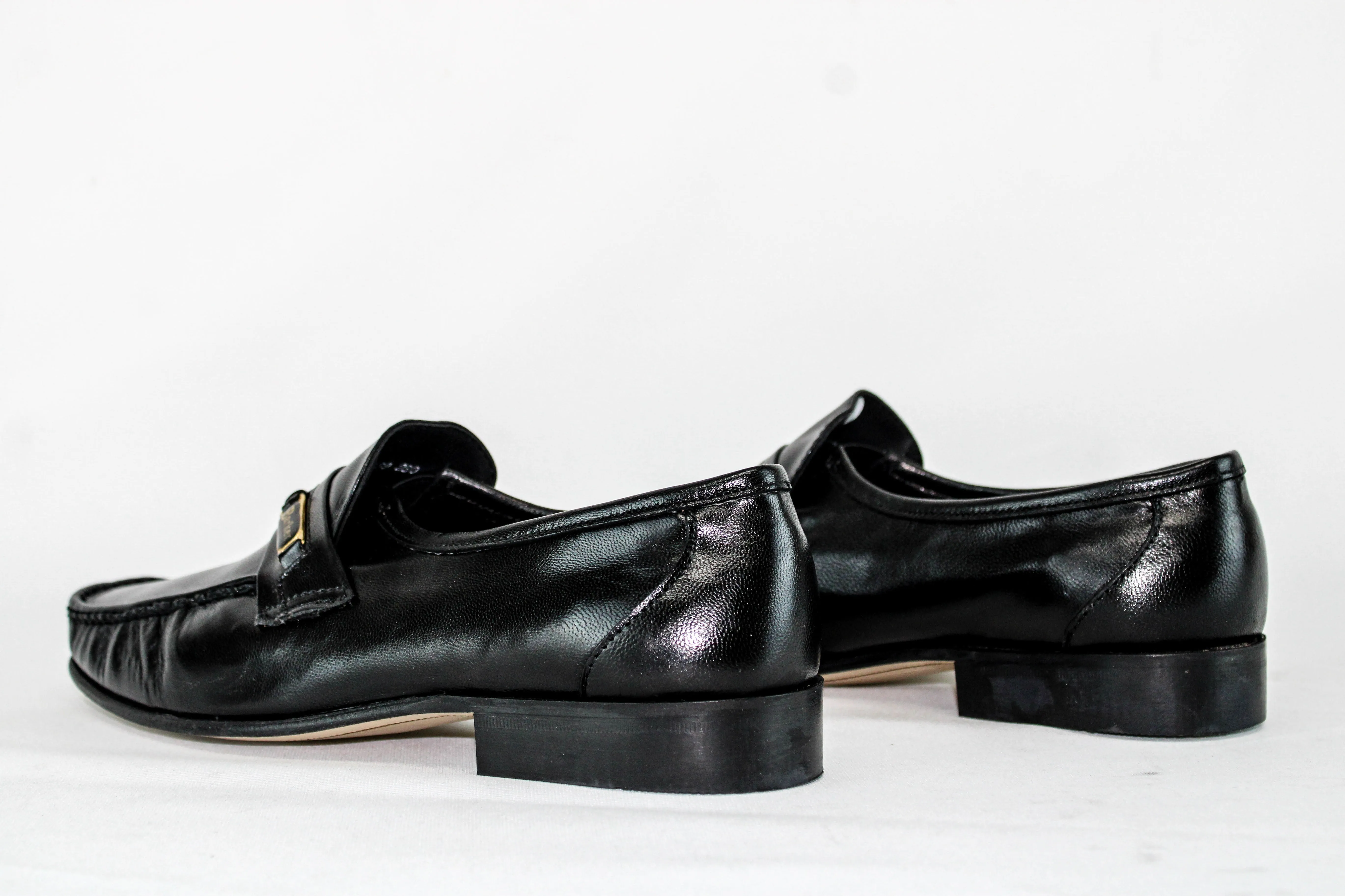 Barker August Black Leather Mocassin