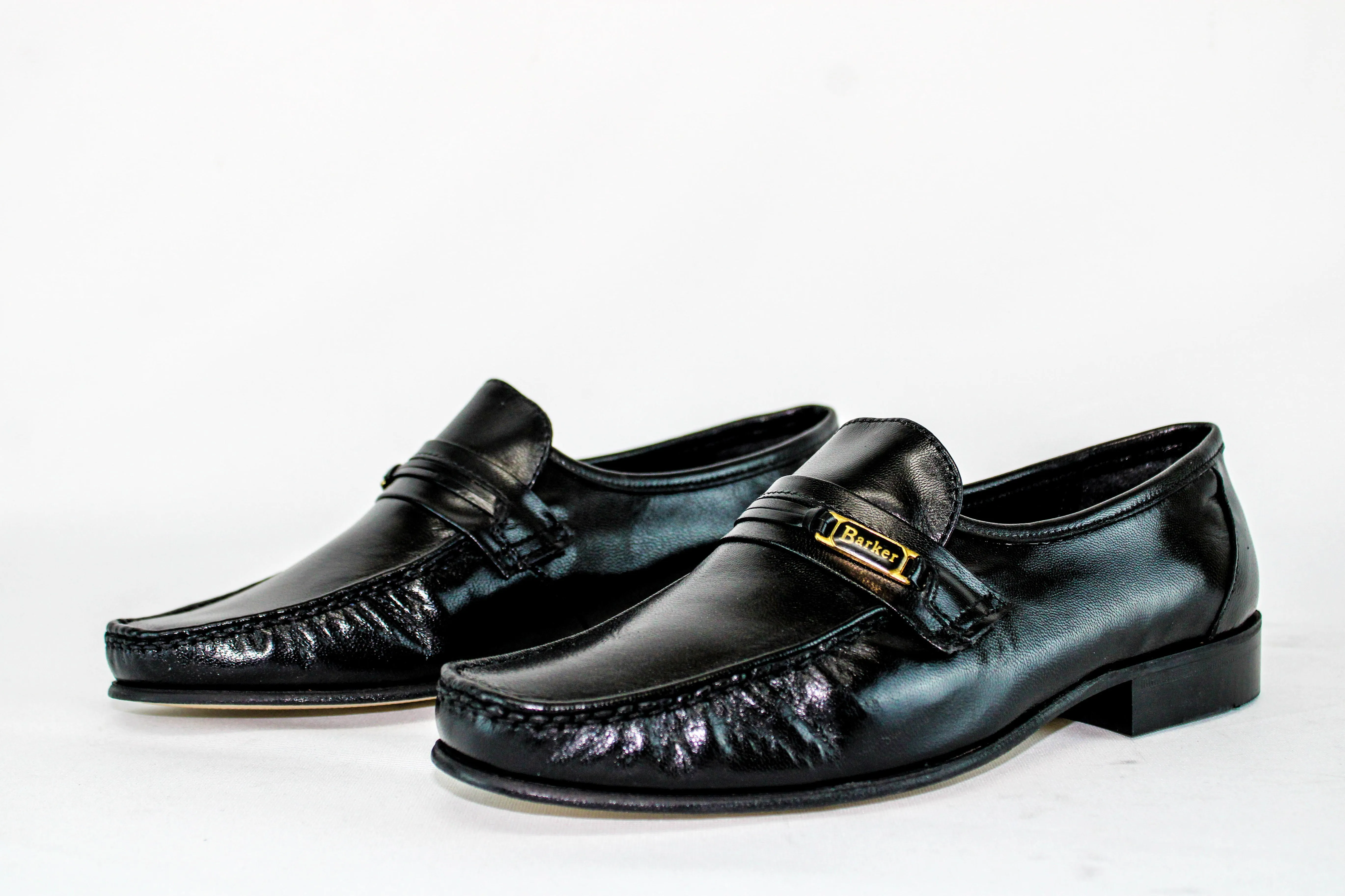 Barker August Black Leather Mocassin