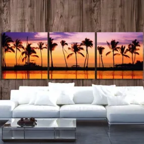 Beach Sunset Canvas Wall Art