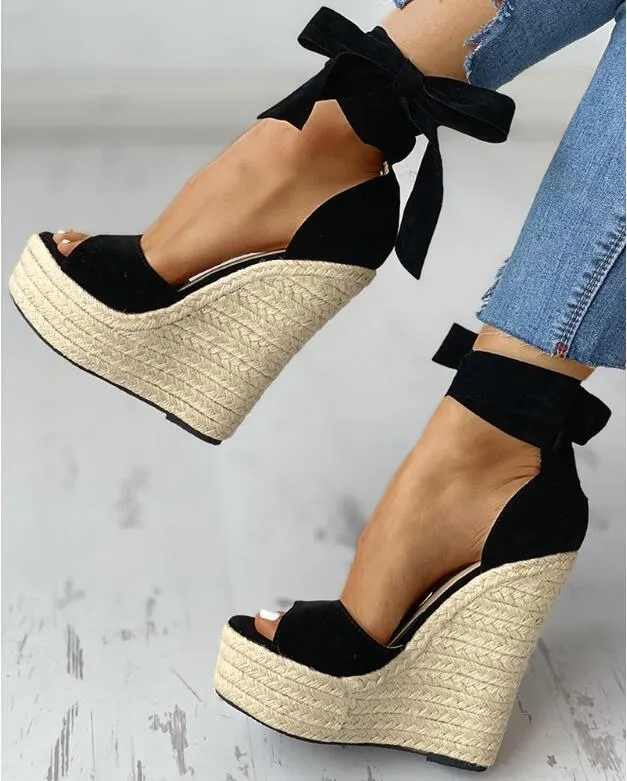 BerriesJam - 2024 Platform High Heel Fashion Ankle Strap Open Toe Shoes