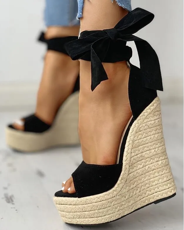 BerriesJam - 2024 Platform High Heel Fashion Ankle Strap Open Toe Shoes