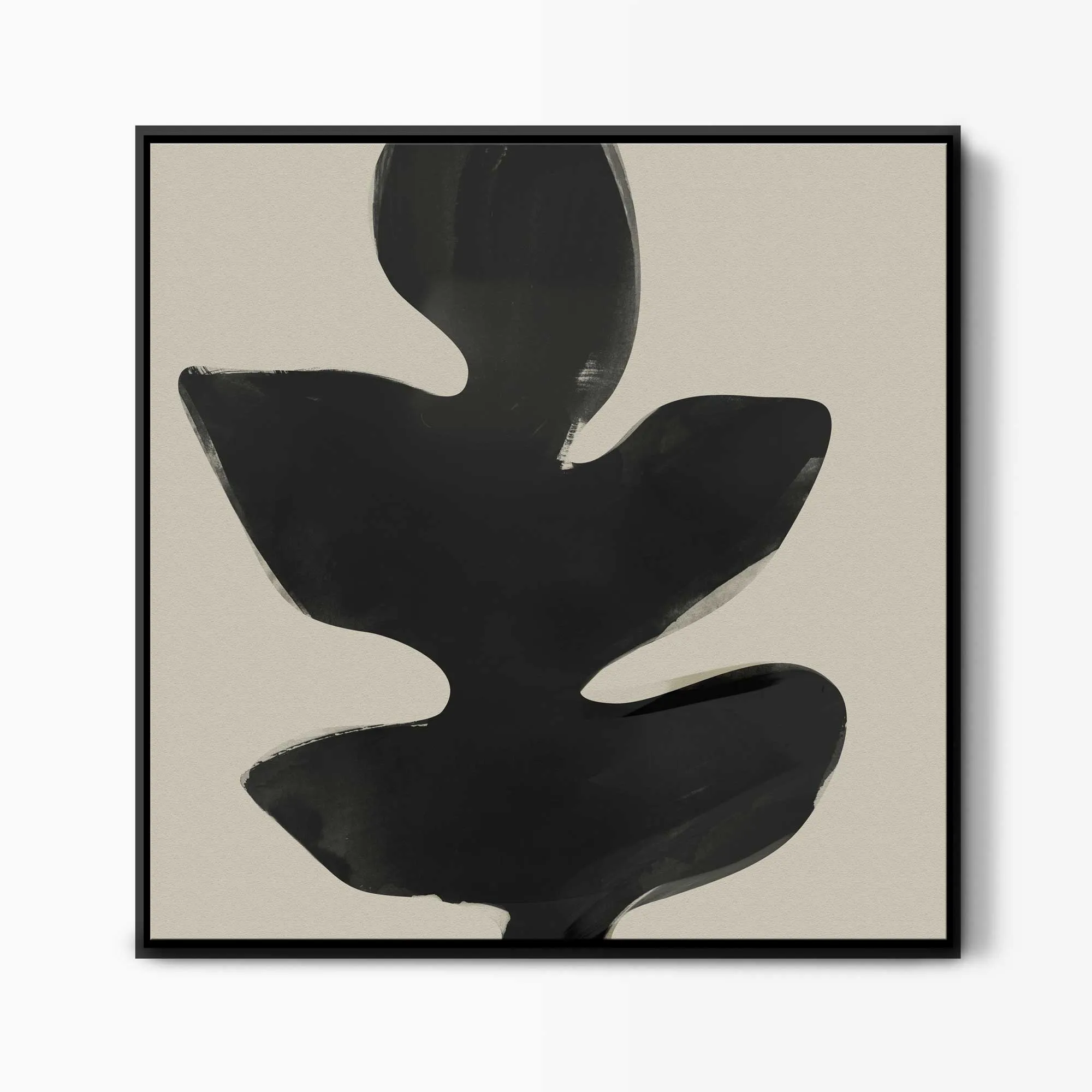 Big Leaf Framed Abstract Canvas Art