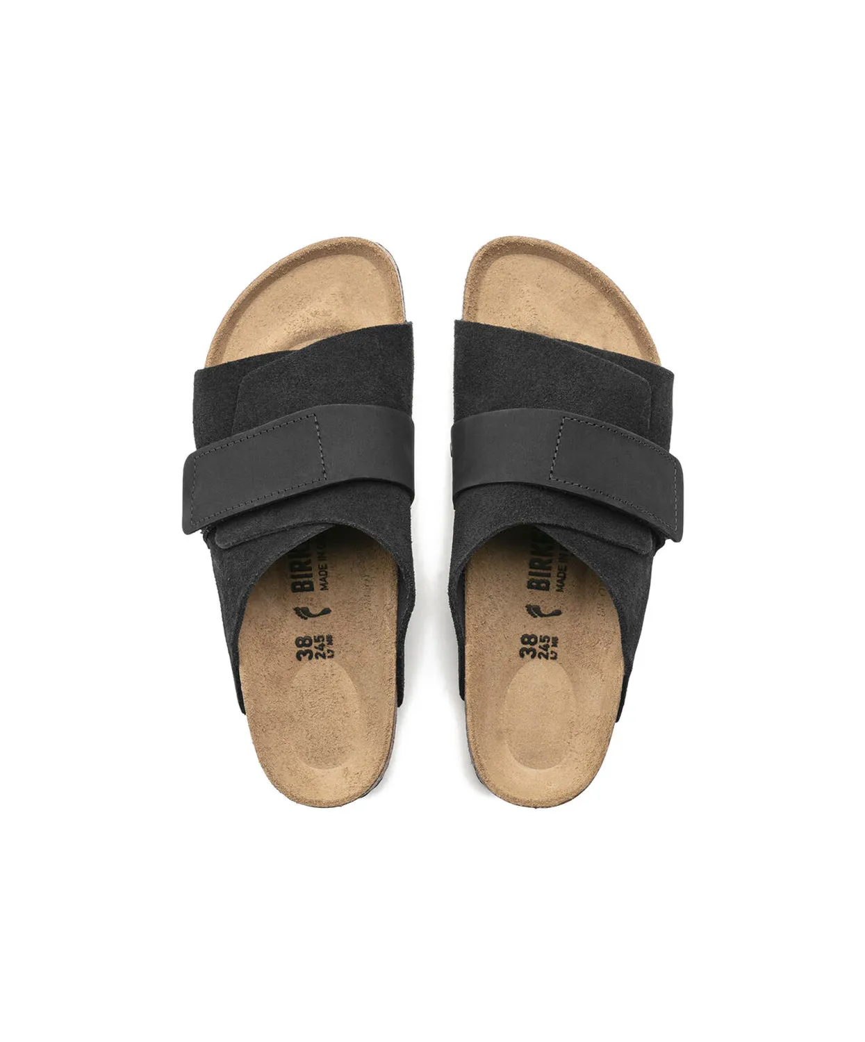 Birkenstock Kyoto Suede/Nubuck Leather Black Sandals