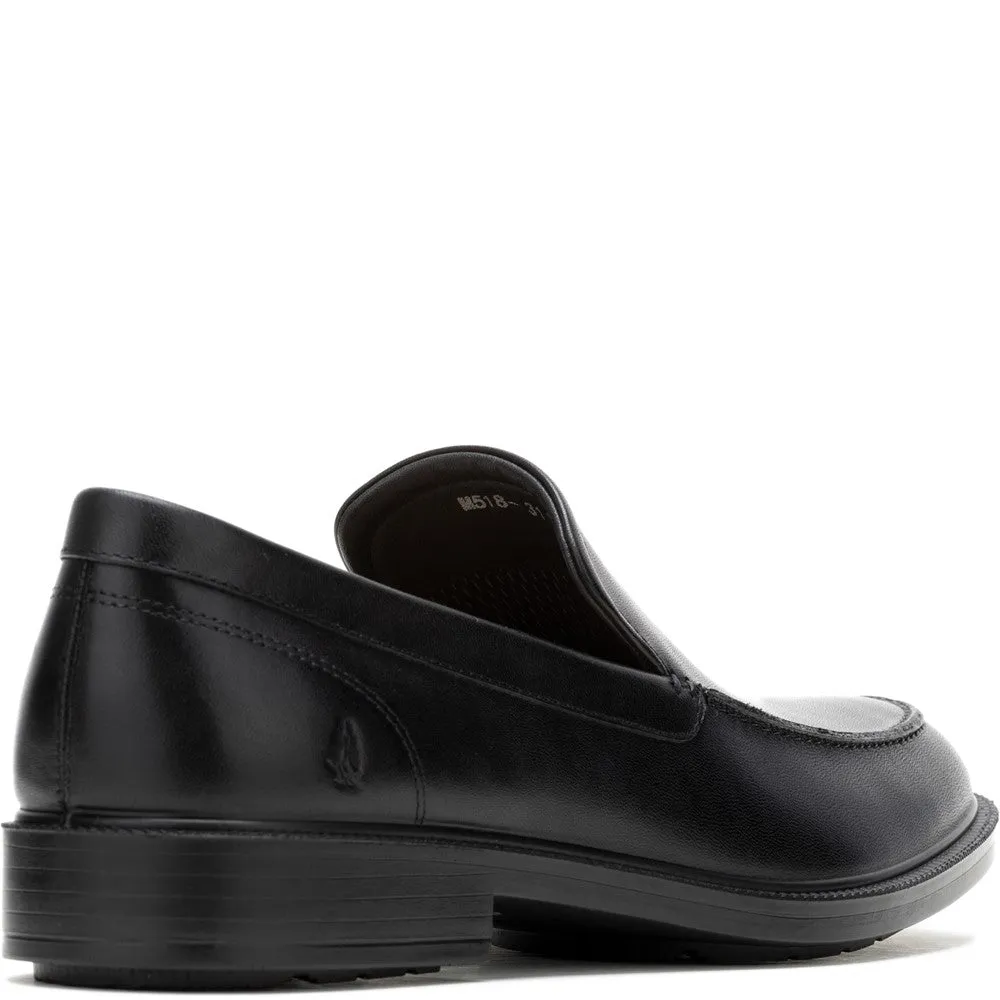 Black Banker Slip On Shoes