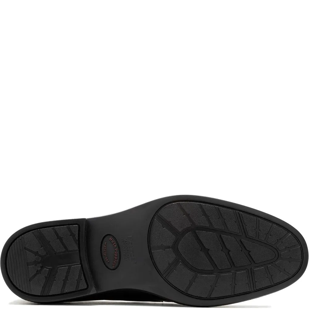 Black Banker Slip On Shoes