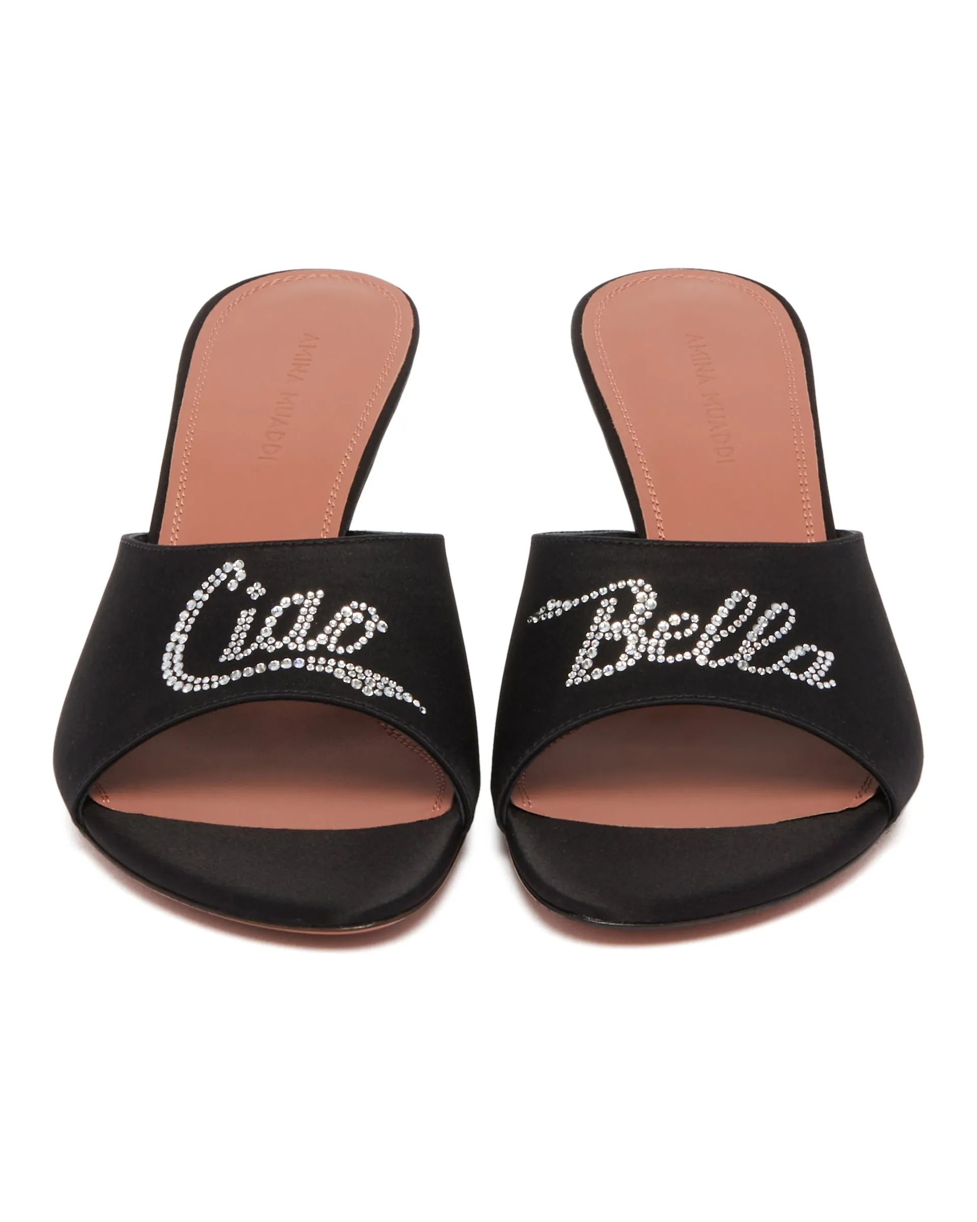 Black Bella Satin Slippers