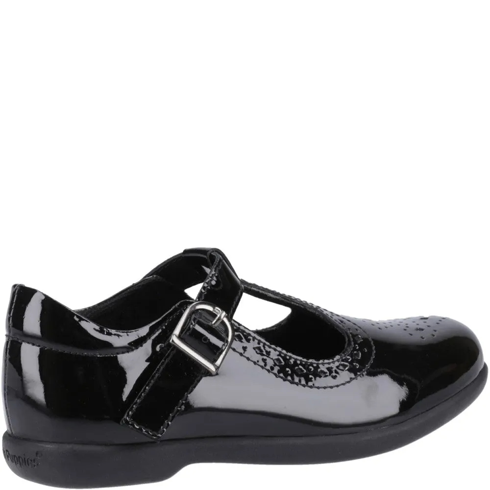 Black Britney Patent Senior School Shoes