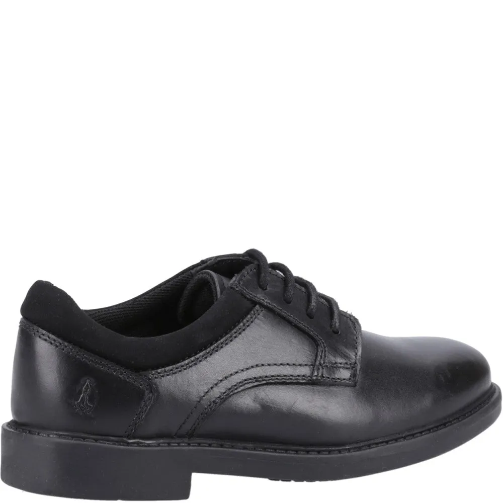 Black Lace Up Tommy XL Senior School Shoes