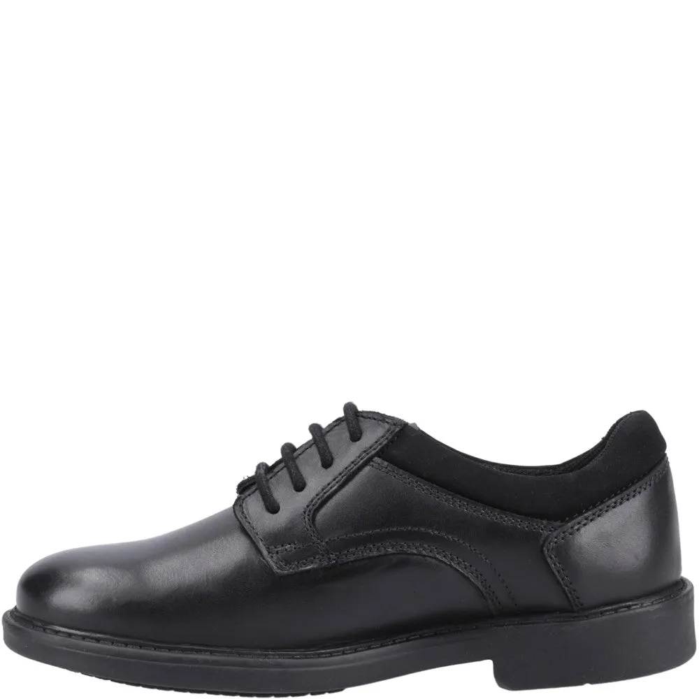 Black Lace Up Tommy XL Senior School Shoes