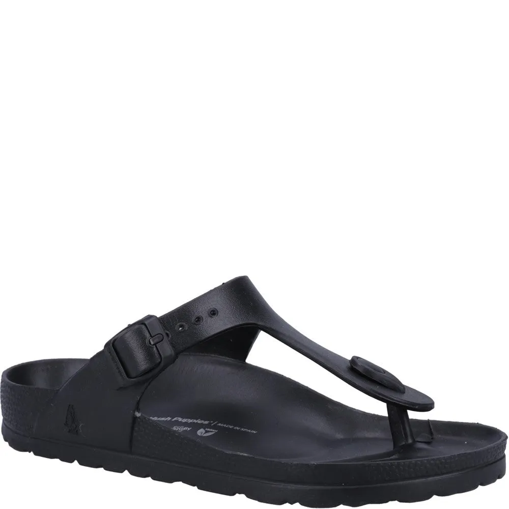 Black Lizzie Toepost Sandals