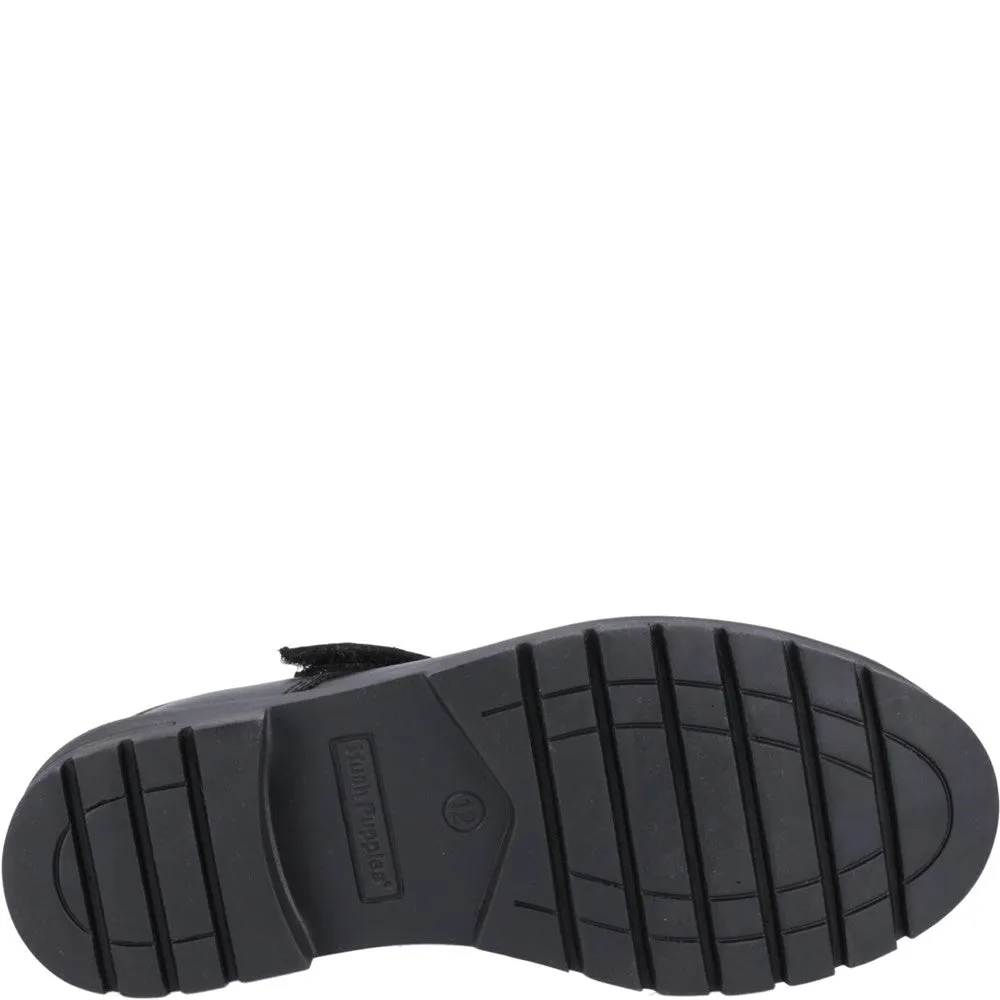 Black Tanya Senior School Shoes