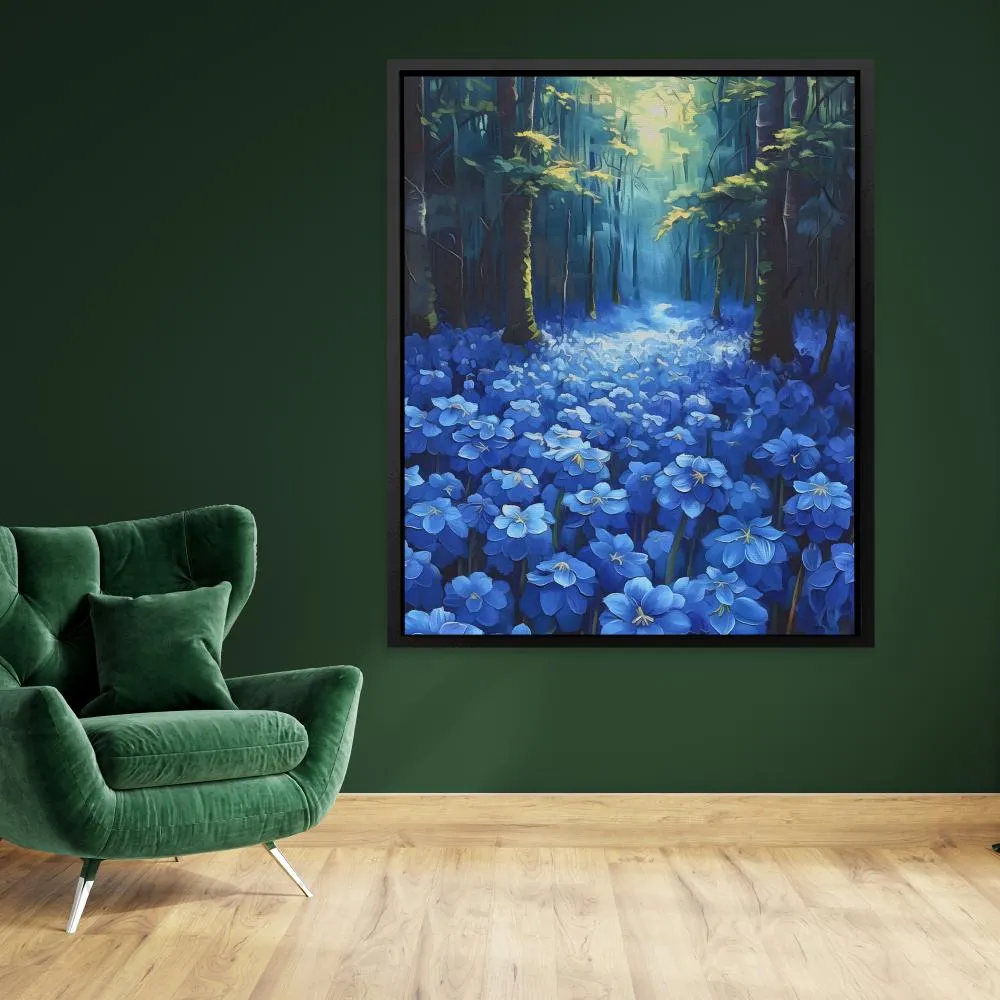 Blue Floral Forest