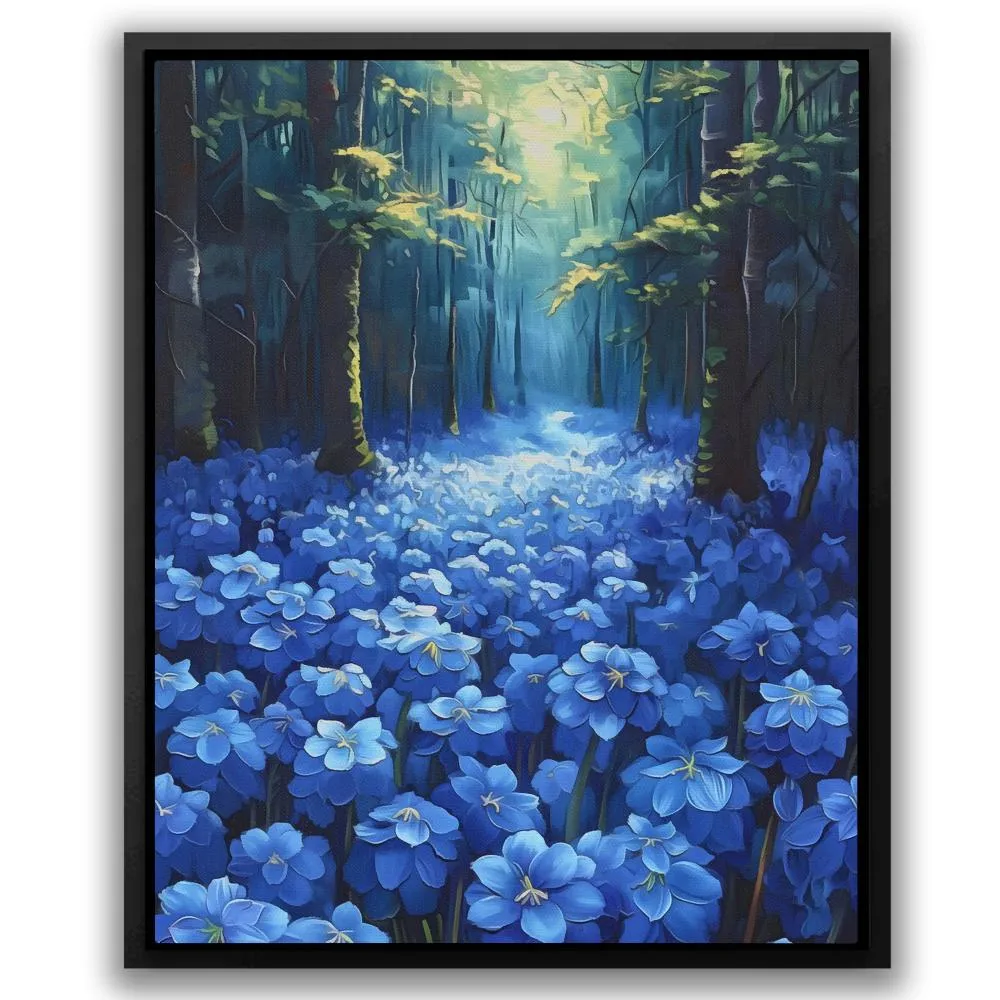 Blue Floral Forest