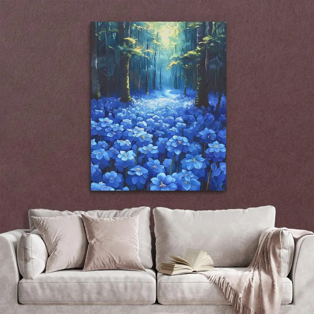 Blue Floral Forest