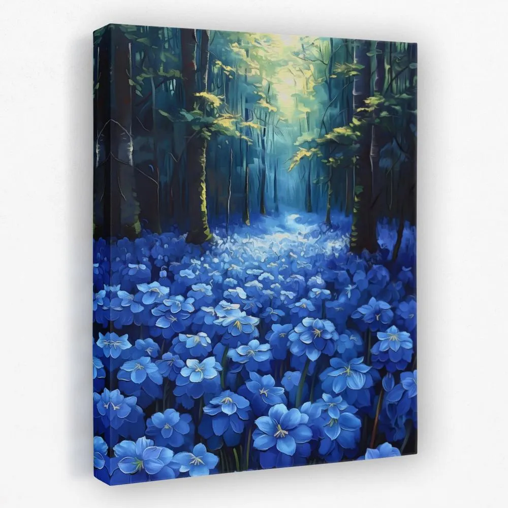 Blue Floral Forest