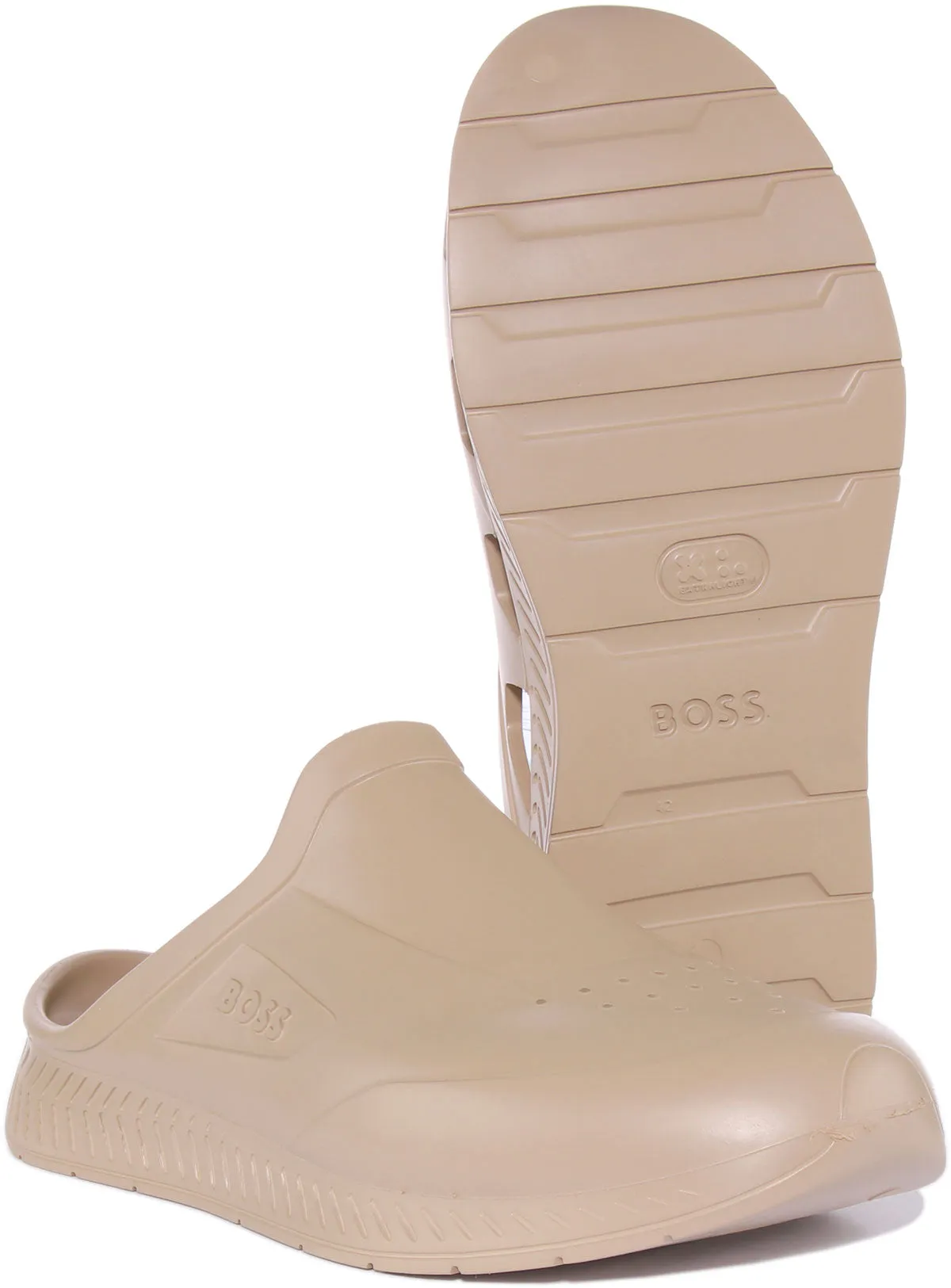 Boss Titanium R Slide In Beige For Men