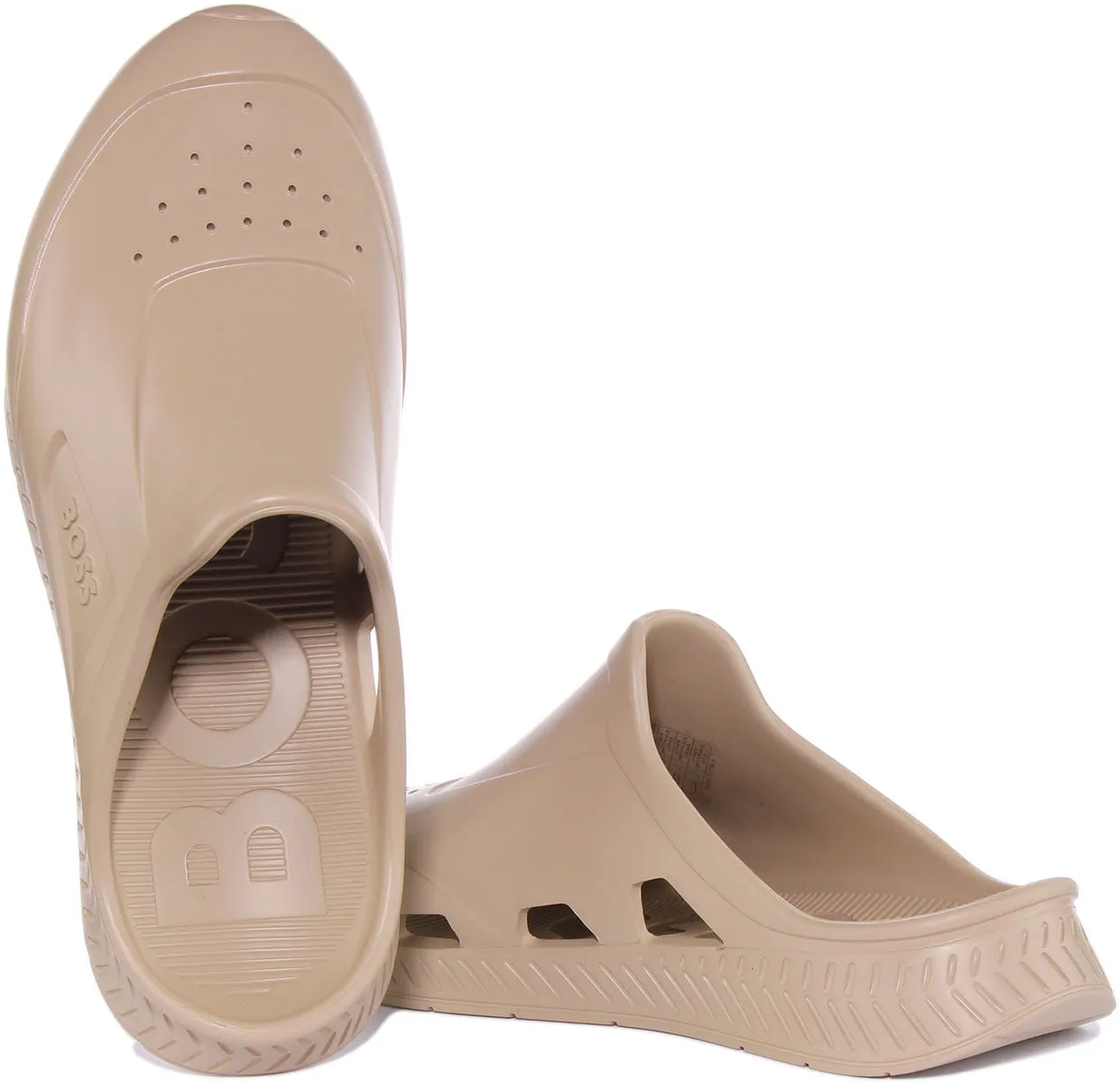 Boss Titanium R Slide In Beige For Men