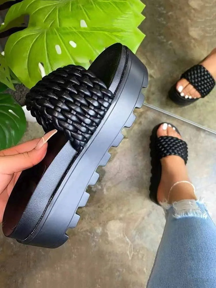 Braided Platform Sandals