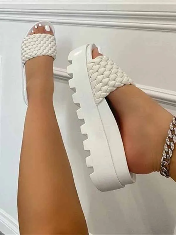 Braided Platform Sandals