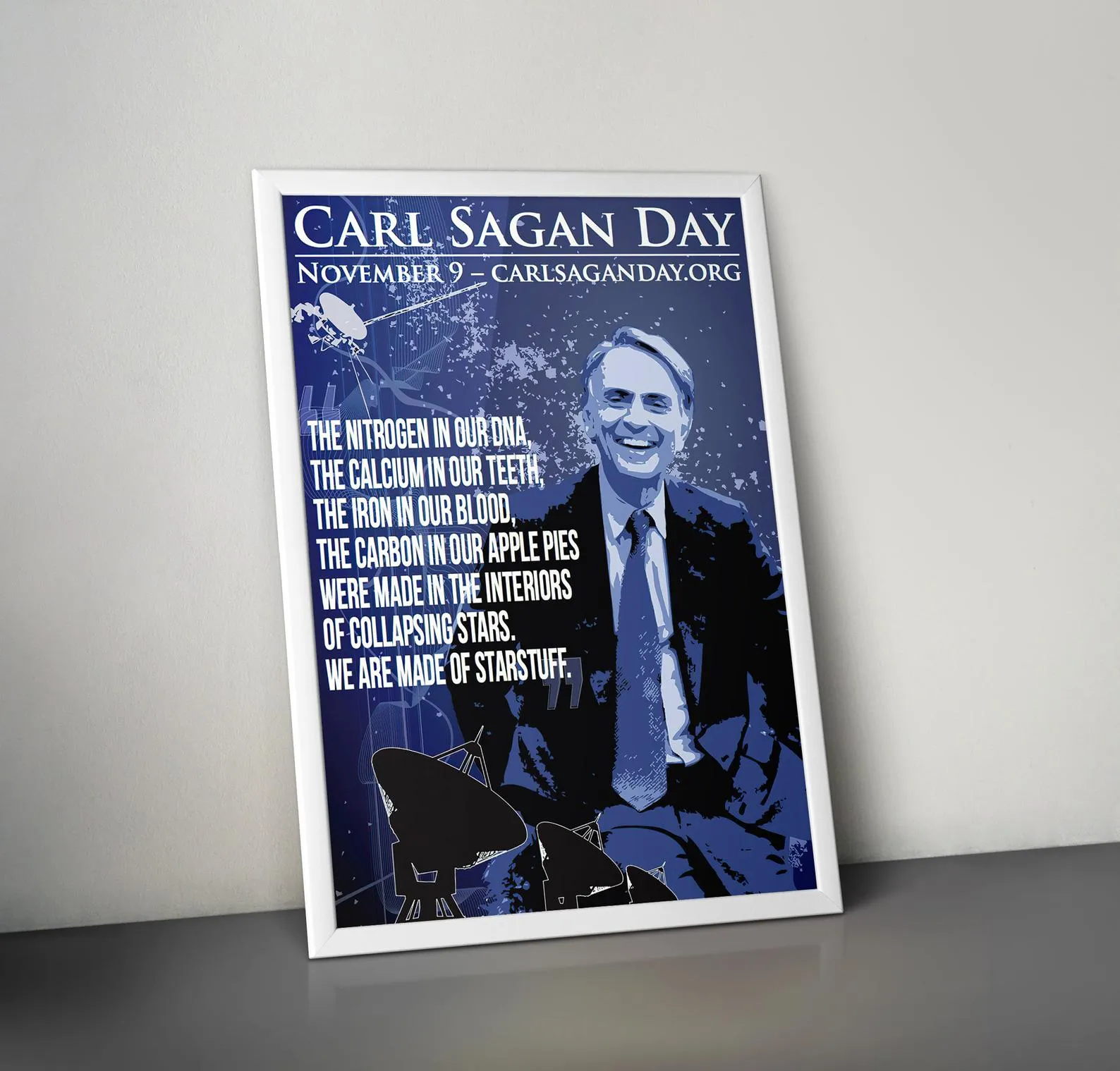 Carl Sagan Poster, Cosmos Art, Science Print, Home Decor, Custom Poster, Wall Art, Canvas Poster, Rolled Canvas, Home Decoration