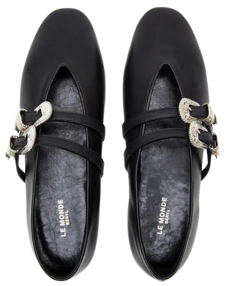 Claudia Western Backles Slippers Black