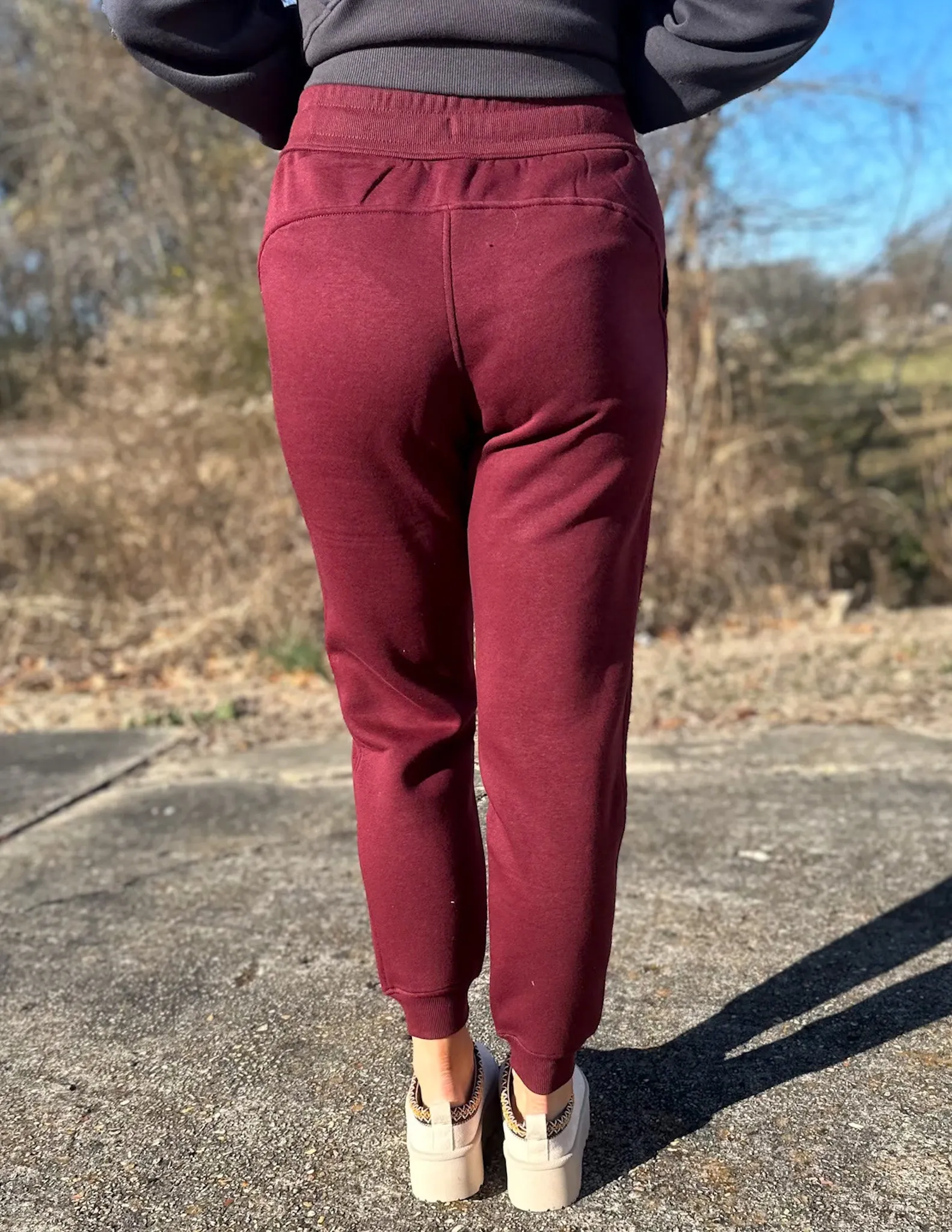 Daydreaming French Terry Sweatpants Burgundy