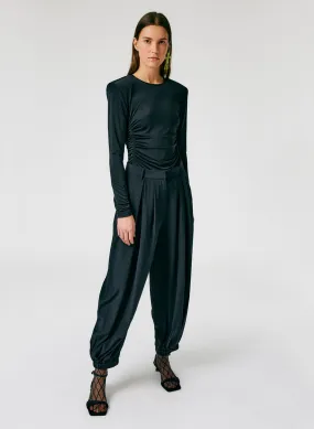 Eco Silk Pleated Balloon Pant - Regular