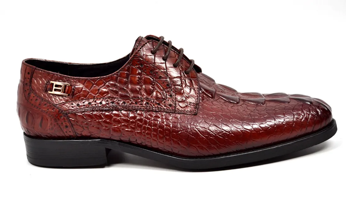 Elegance Black Croc Leather Dress Shoes - Stylish & Comfortable