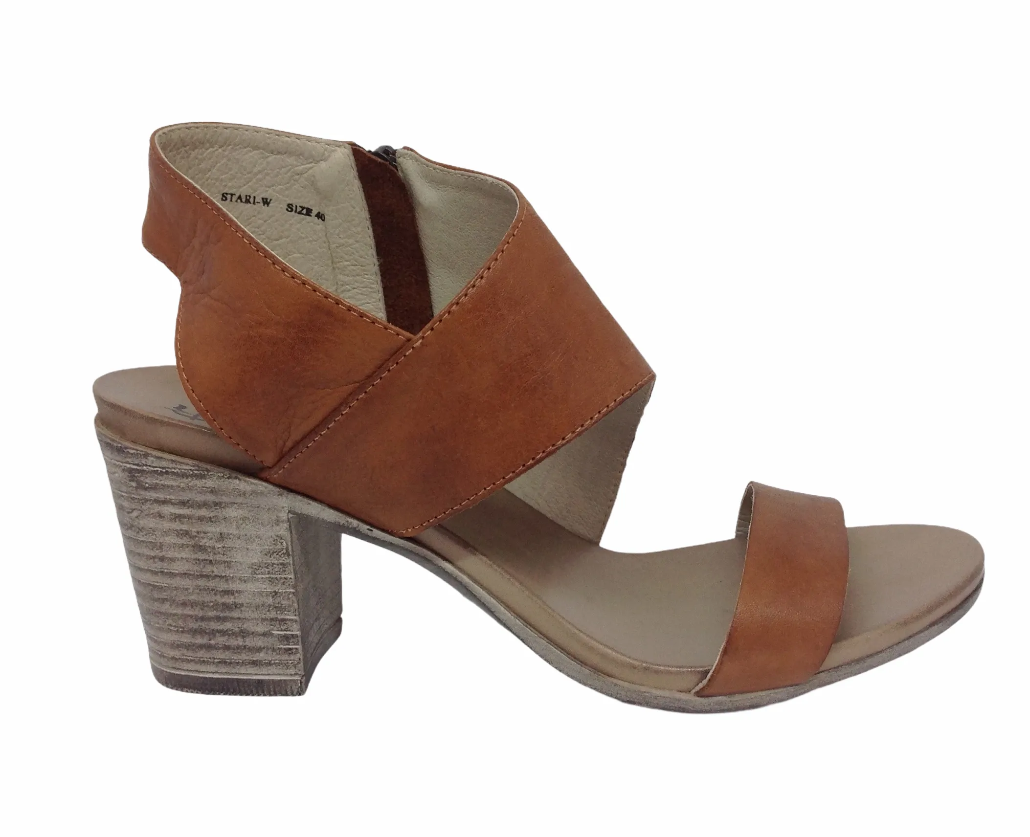 EOS Stari W Tan Leather Heel