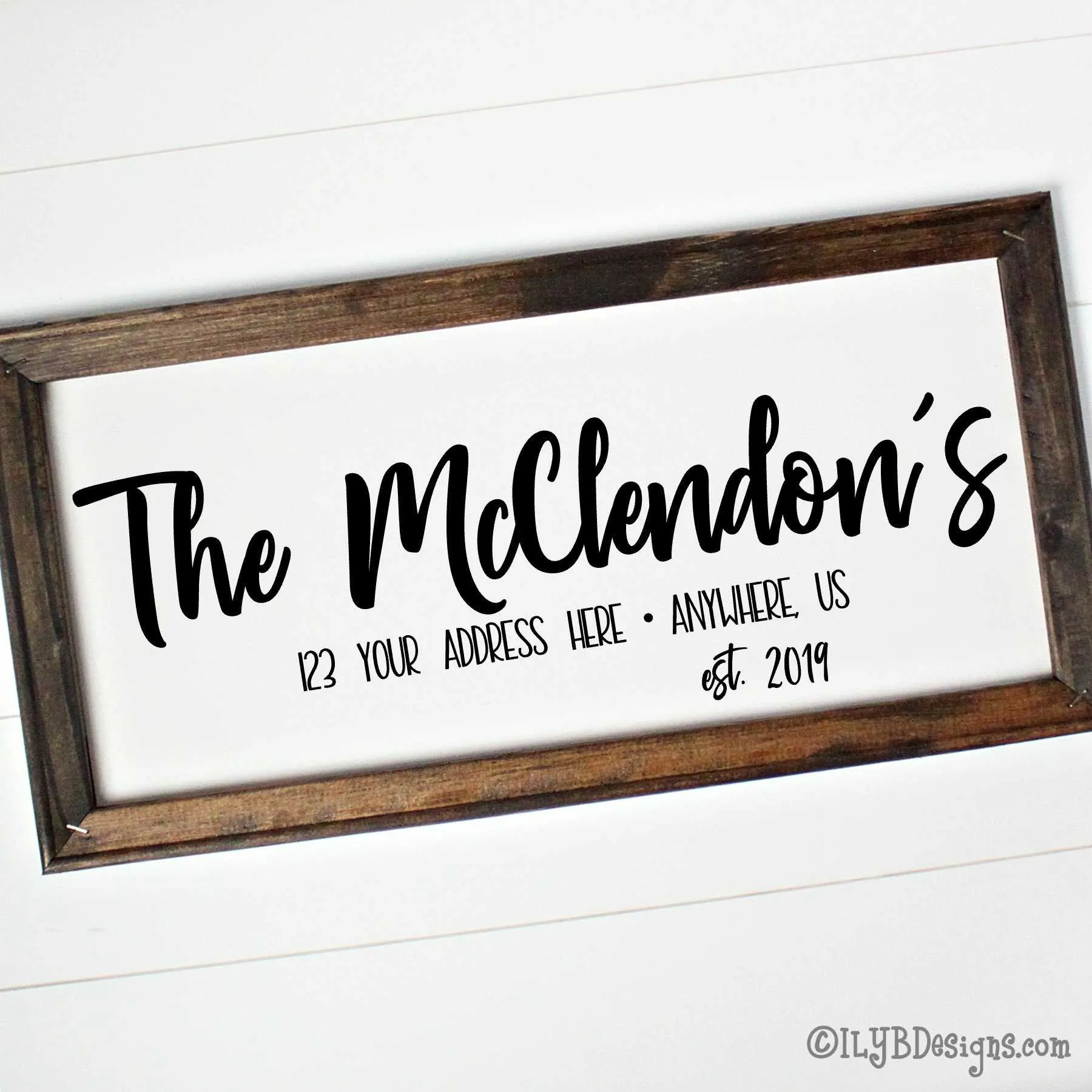 FAMILY NAME Framed Canvas Sign - Custom Canvas Sign - Personalized Family Sign