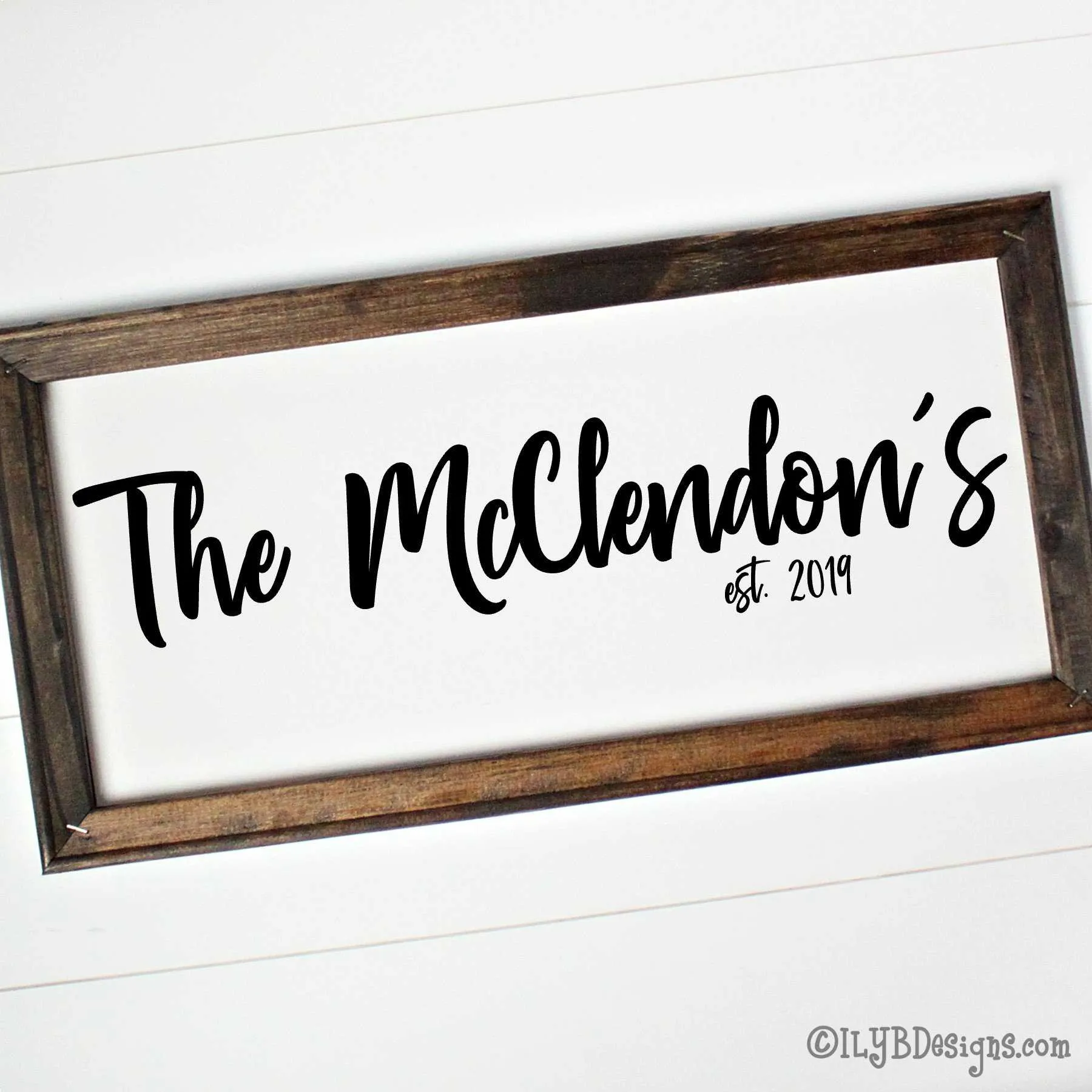 FAMILY NAME Framed Canvas Sign - Custom Canvas Sign - Personalized Family Sign