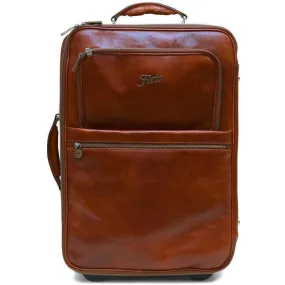 Floto Leather FC Pull Trolley Luggage