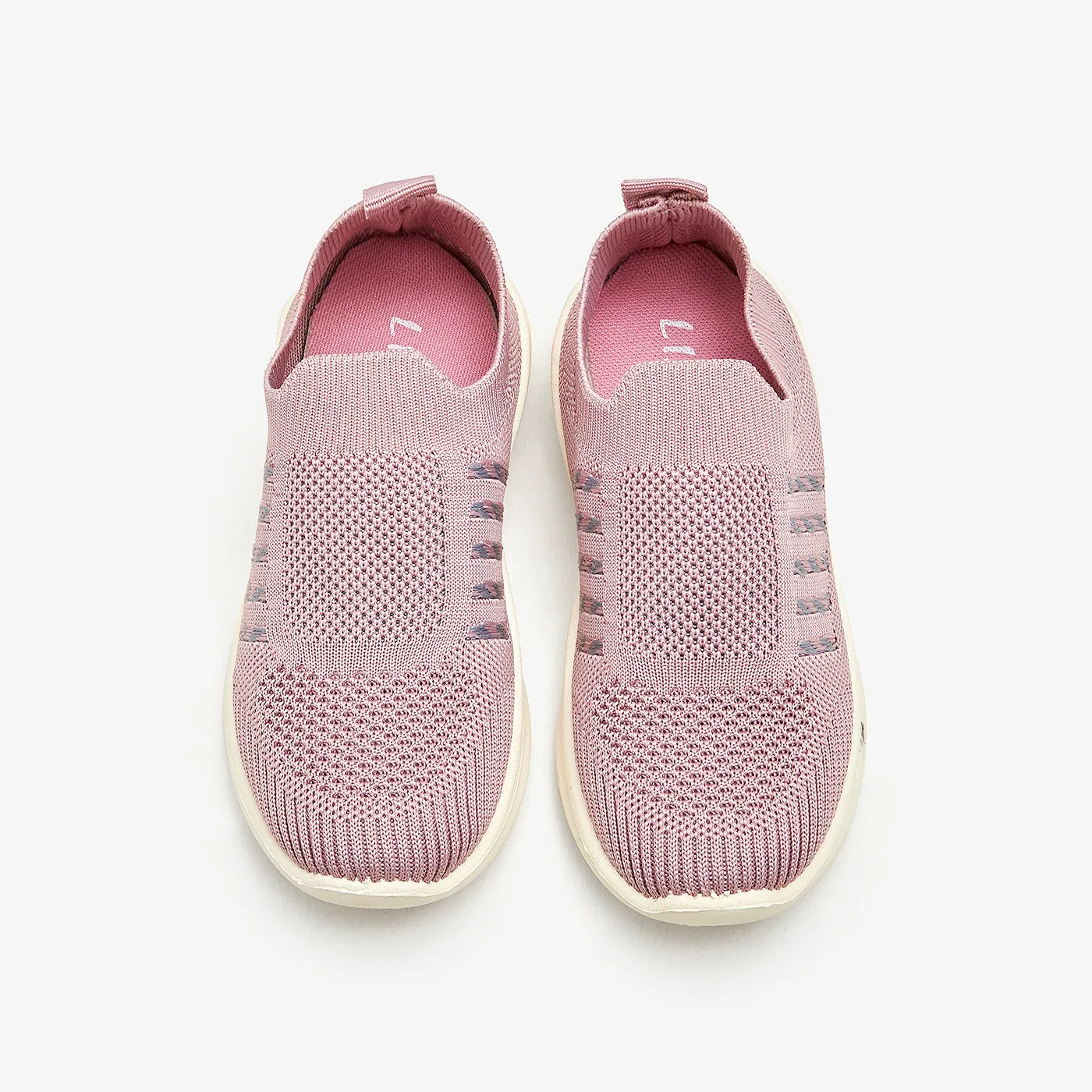 Girls Striped Slip-Ons