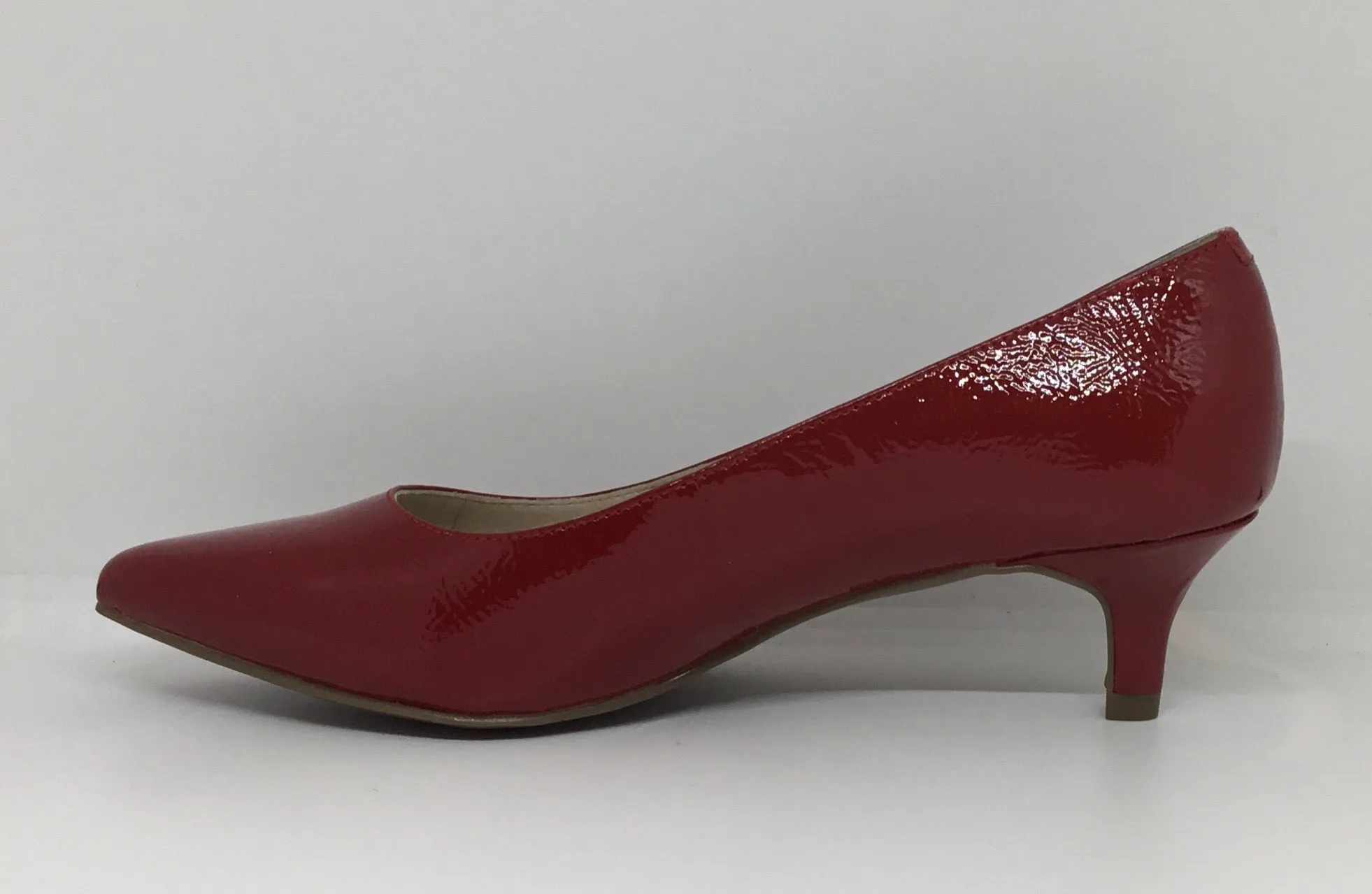 Hush Puppy York Patent Red Kitten Heel