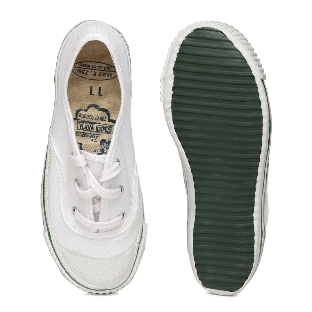 Kids White School Shoes