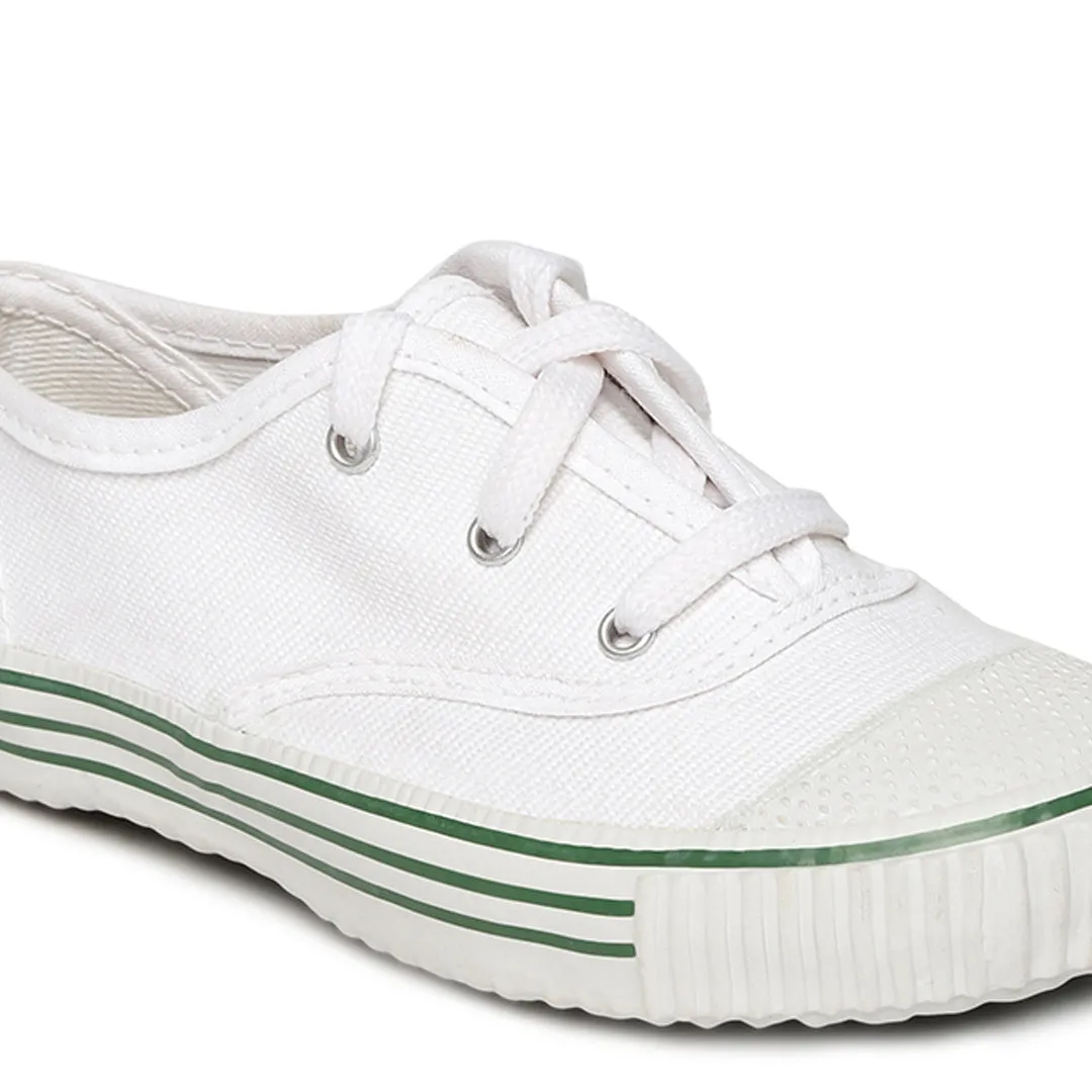 Kids White School Shoes