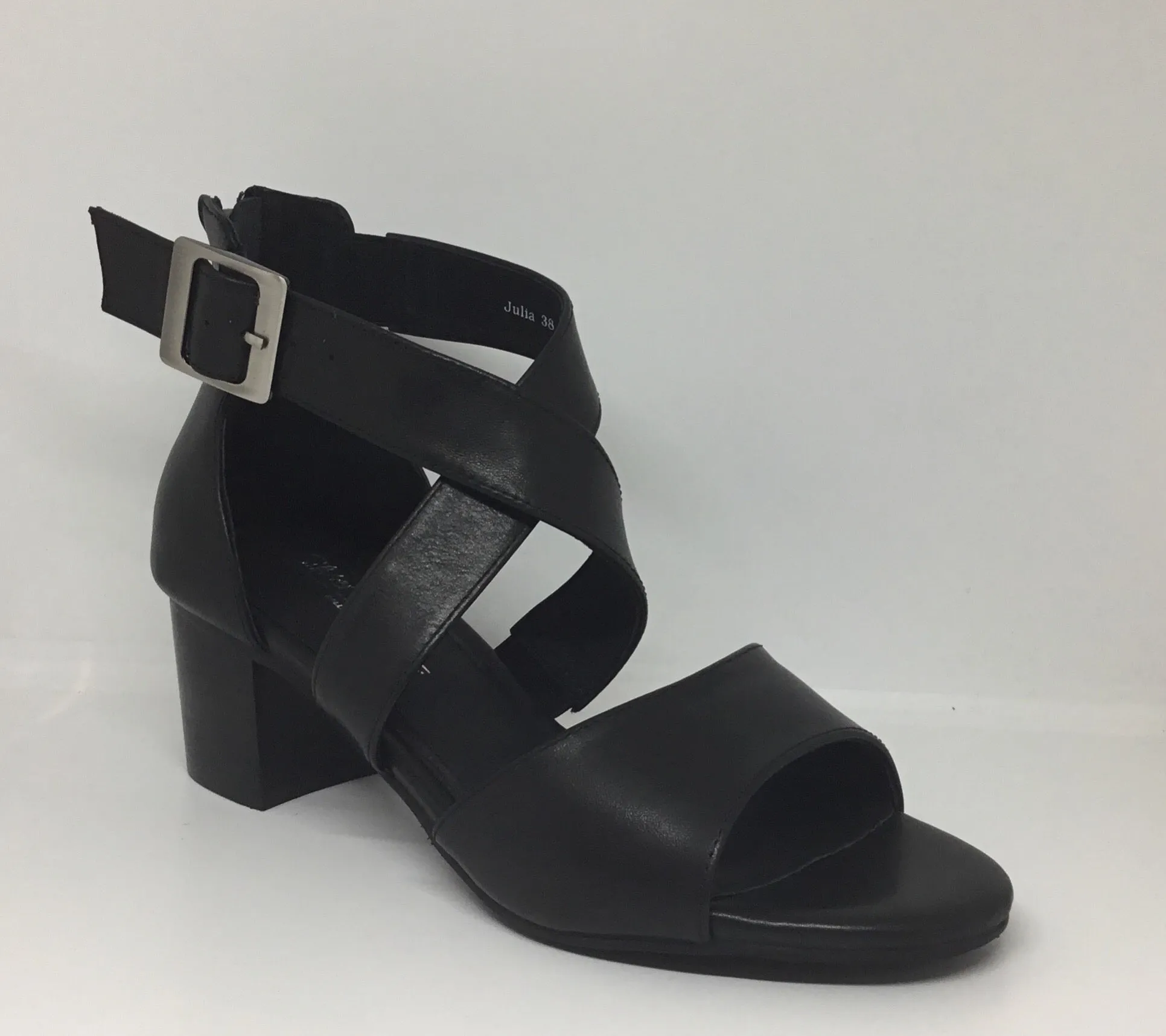 Klouds Silver Lining Julia Black Leather Heel